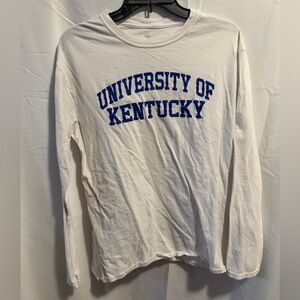 Fanatics White Long Sleeve Tee with Blue Print
